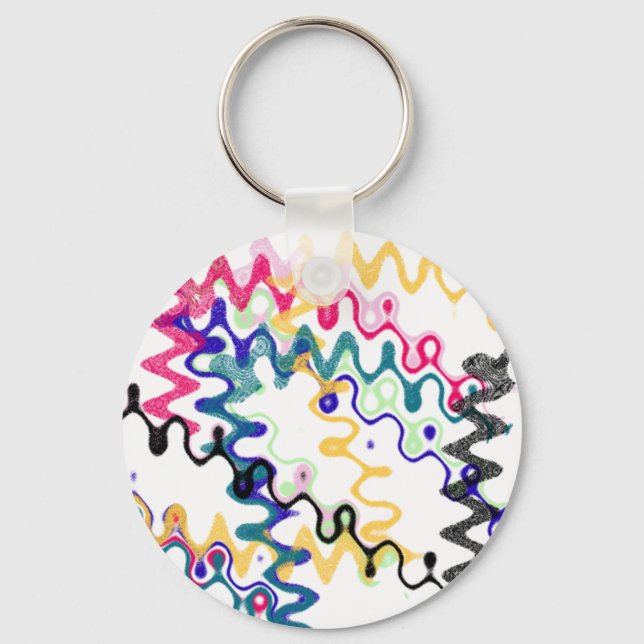 Squiggle Wave Keychain (Front)