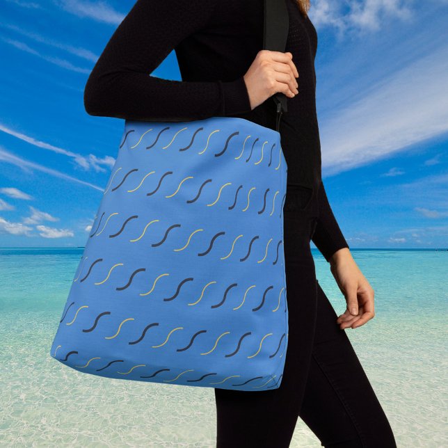 Squiggles of Blue Crossbody Bag (Creator Uploaded)
