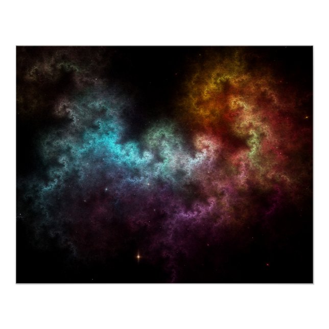 Squiggley Nebula Star Dust Cloud CRQENH Poster (Front)