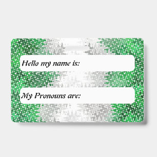 Squiggly Boho Customizable Grayromantic Pride Flag Badge