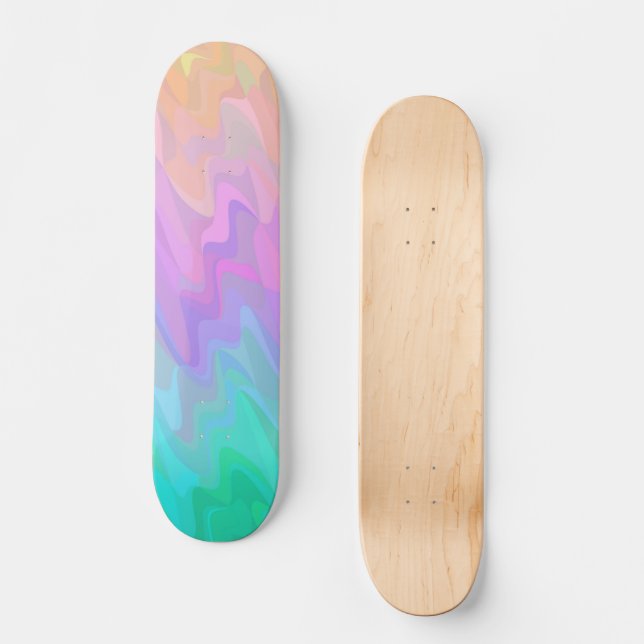 Squiggly Gradient Skateboard (Front)