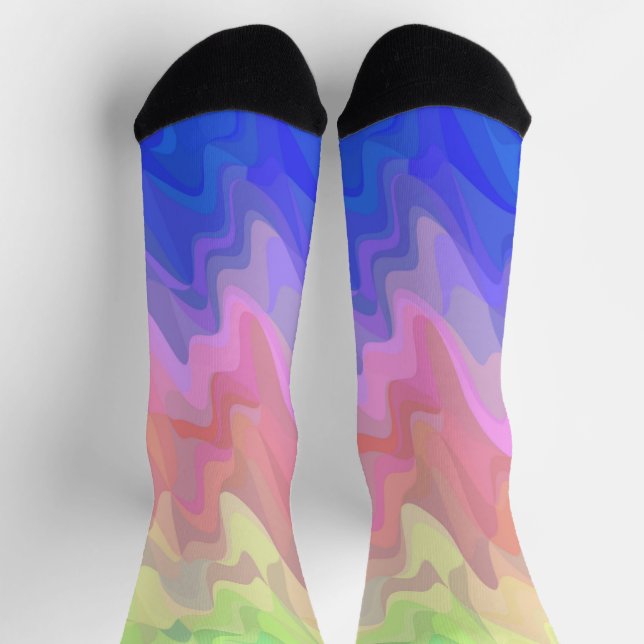 Squiggly Gradient Socks (Top)