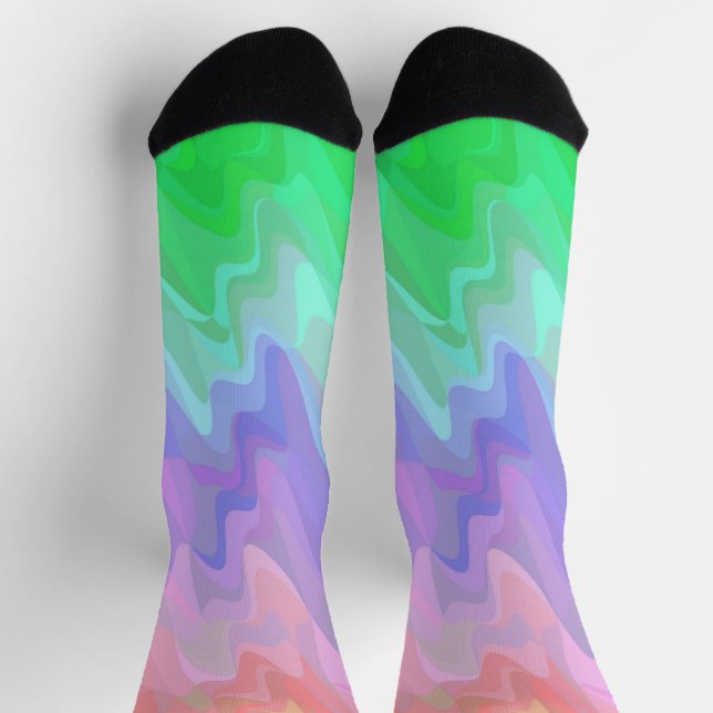 Squiggly Gradient Socks (Top)