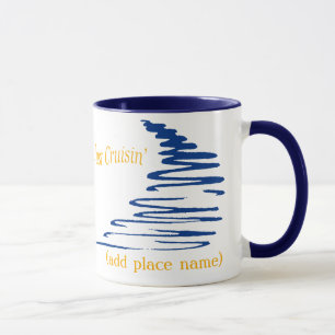 Squiggly Lines_Just Cruisin' namedrop template Mug