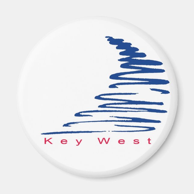 Squiggly Lines_Key West magnet (Front)
