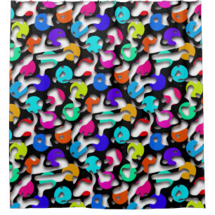 Squiggly Loops seamless pattern 09 + your backgr.