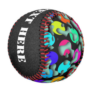 Squiggly Loops seamless pattern 09 + your backgr. Baseball