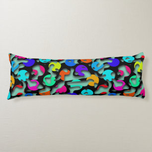 Squiggly Loops seamless pattern 09 + your backgr. Body Pillow