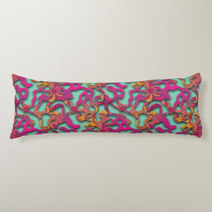 Squiggly Loops seamless pattern 14 + your backgr. Body Pillow