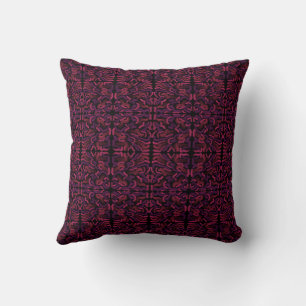 Squiggly Pinkies Abstract Pattern Design  Throw Pillow