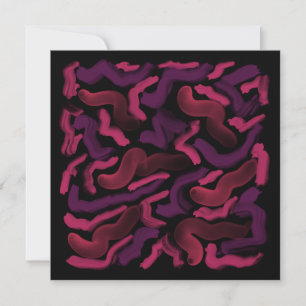 Squiggly Pinkies Abstract Pattern  Holiday Card