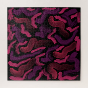 Squiggly Pinkies Abstract Pattern  Jigsaw Puzzle