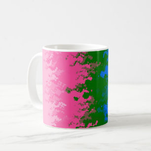 Squiggly Trippy Abstract Omniromantic Pride Flag Coffee Mug