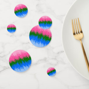 Squiggly Trippy Abstract Omniromantic Pride Flag Confetti
