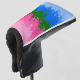 Squiggly Trippy Abstract Omniromantic Pride Flag Golf Head Cover