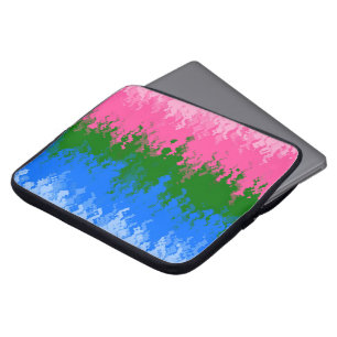 Squiggly Trippy Abstract Omniromantic Pride Flag Laptop Sleeve