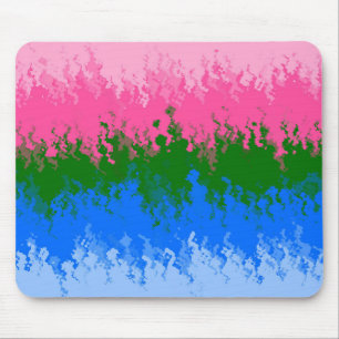 Squiggly Trippy Abstract Omniromantic Pride Flag Mouse Pad