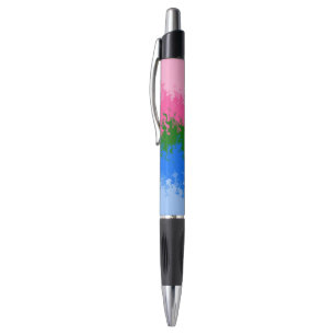 Squiggly Trippy Abstract Omniromantic Pride Flag Pen