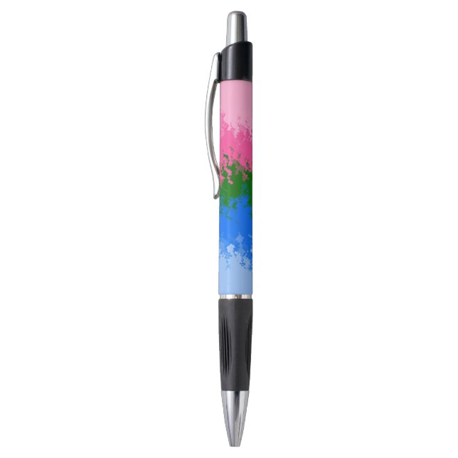 Squiggly Trippy Abstract Omniromantic Pride Flag Pen (Top (Vertical))