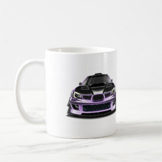 squint eye purple hand drawn art  coffee mug