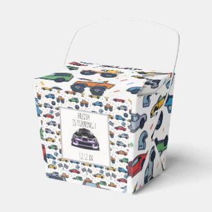 squint eye purple hand drawn art favor box