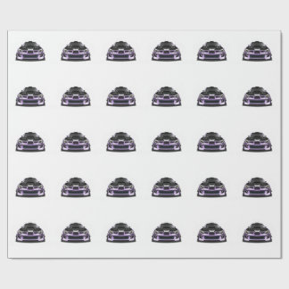 squint eye purple hand drawn art  wrapping paper