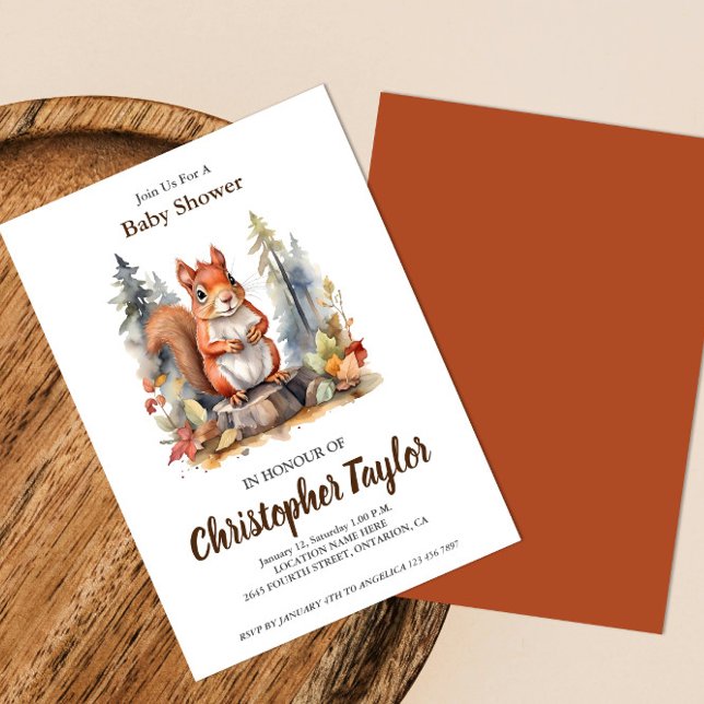 Squirel baby shower invitations (Creator Uploaded)