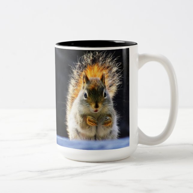 Squirrel 001 Two-Tone coffee mug (Right)