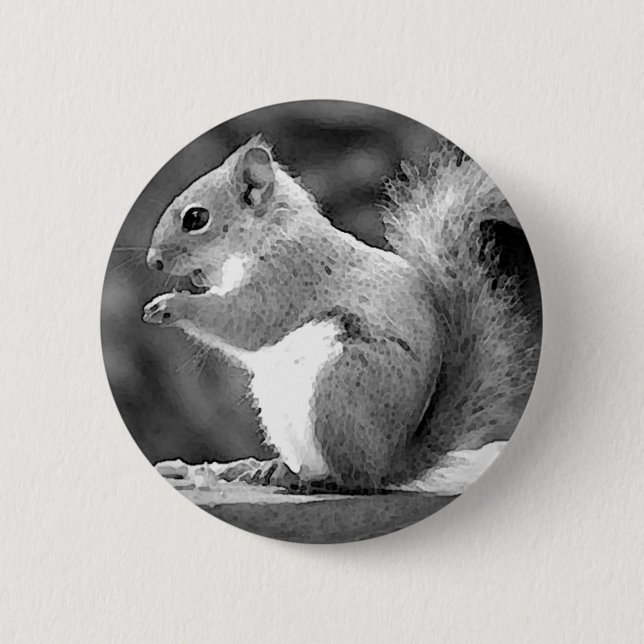 Squirrel 2 Inch Round Button (Front)