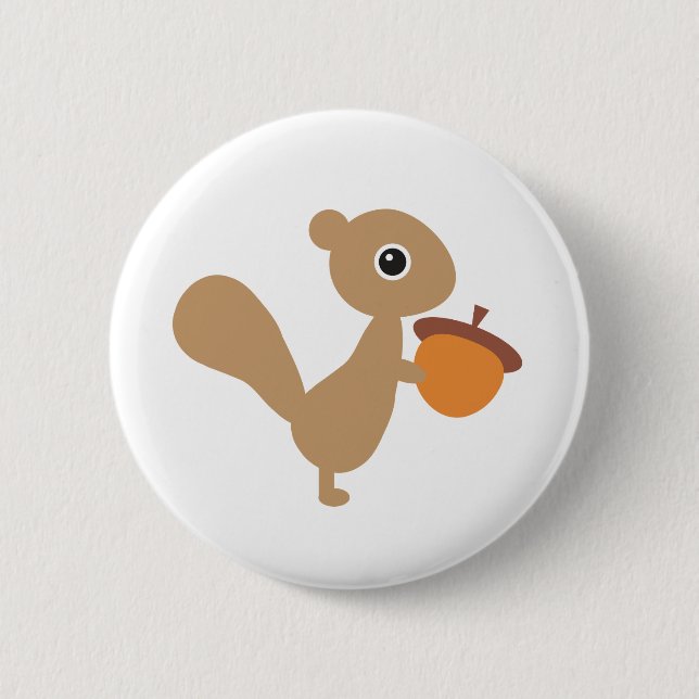 Squirrel 2 Inch Round Button (Front)
