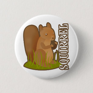 Squirrel 2 Inch Round Button