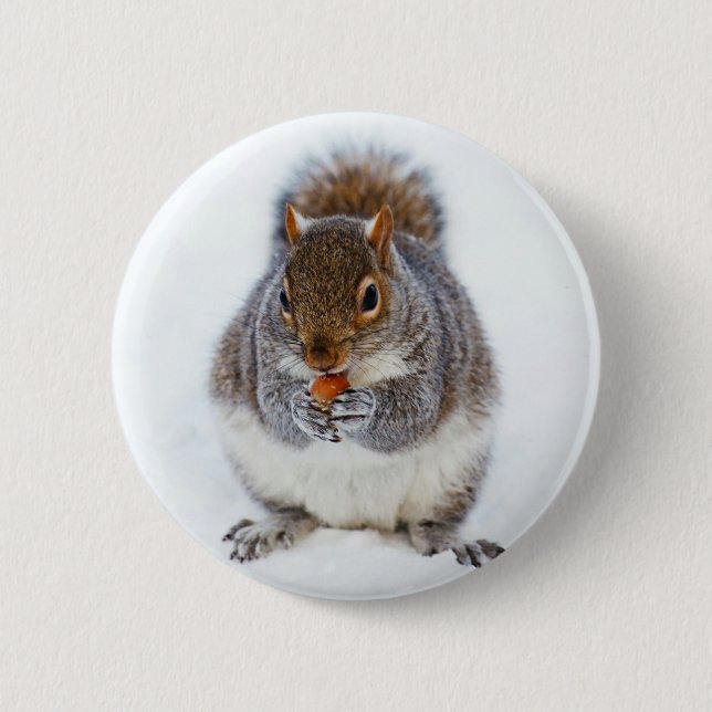 Squirrel 2 Inch Round Button (Front)