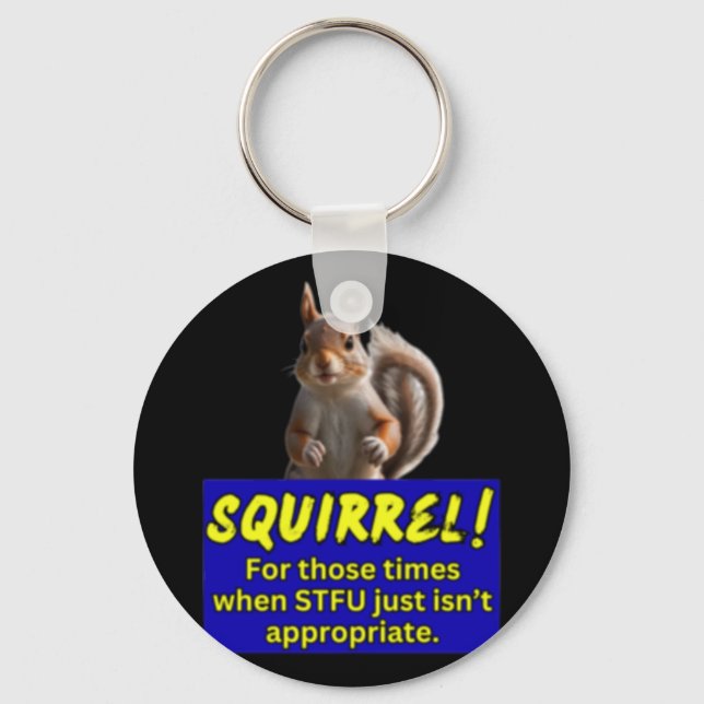 Squirrel 2 Sticker  Keychain (Front)
