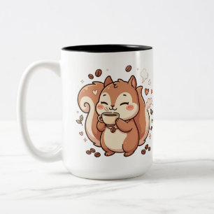 Squirrel 2 Tone Coffee Mug Kawaii