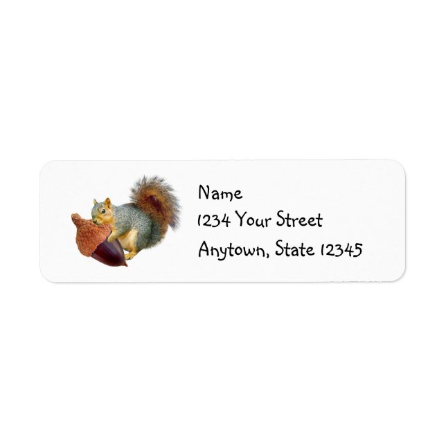 Squirrel Acorn Address Labels (Front)