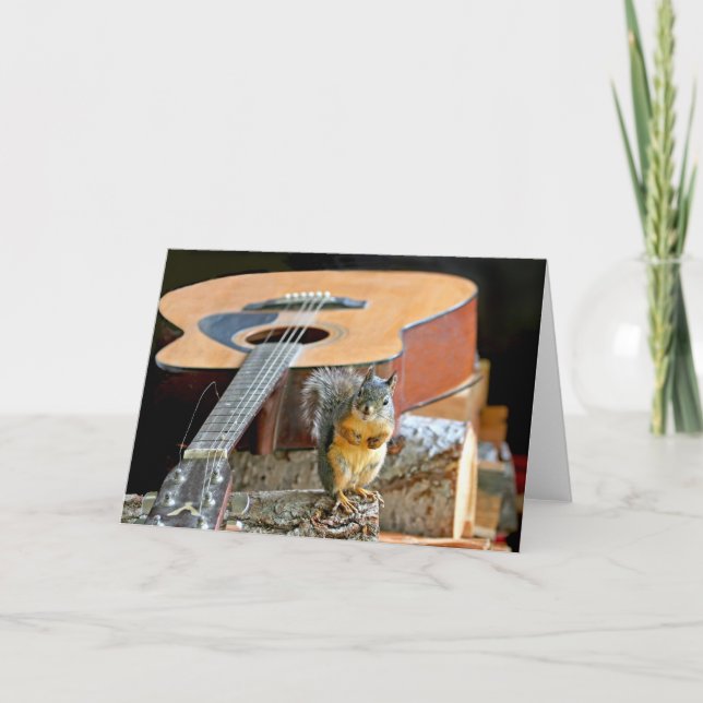 Squirrel and Guitar Card (Front)