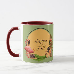 Squirrel and nature with customizable text  mug