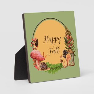 Squirrel and nature with customizable text  plaque