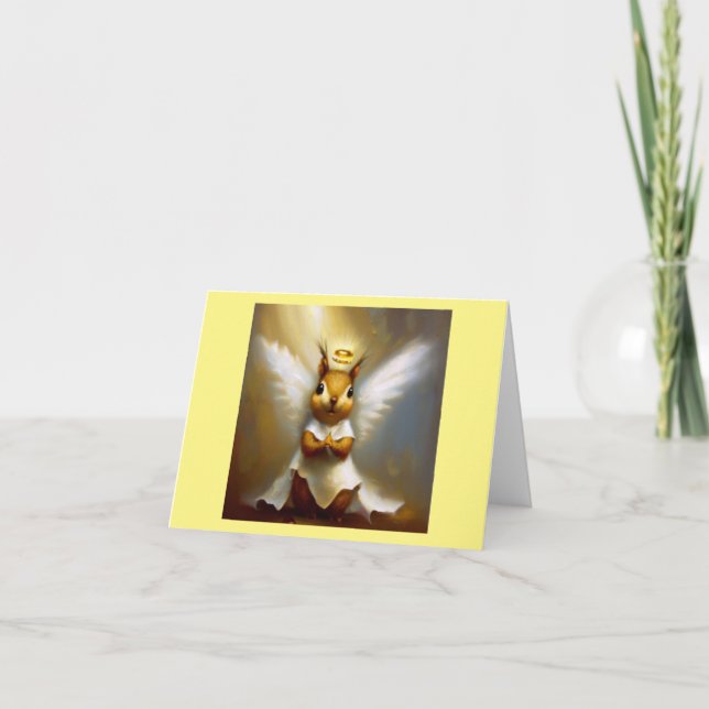 Squirrel Angel Card (Front)