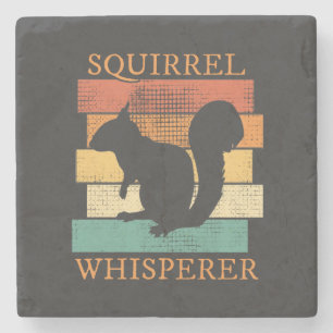 Squirrel Animal Forest Retro Stone Coaster