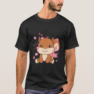Squirrel Animals For Kawaii Cherry Blossoms T-Shirt