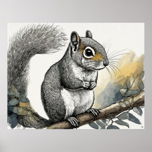 Squirrel - Art Print