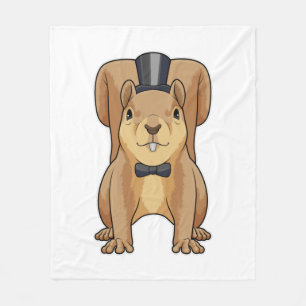 Squirrel as Groom with Suit Fleece Blanket