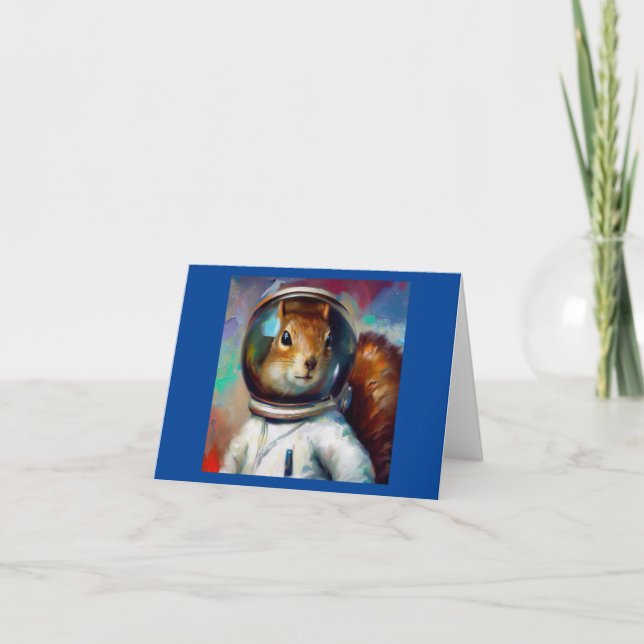 Squirrel Astronaut Card (Front)