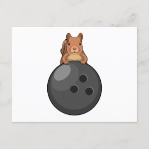 Squirrel at Bowling with Bowling ball Postcard