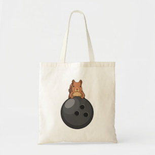 Squirrel at Bowling with Bowling ball Tote Bag