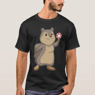Squirrel at Poker with Poker chips T-Shirt