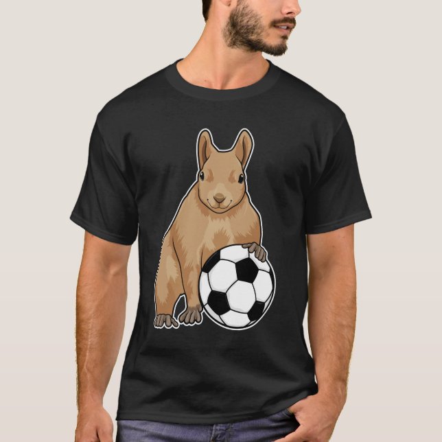 Squirrel at Soccer Sports T-Shirt (Front)