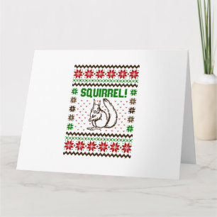 Squirrel Attacks The Griswold Family Ugly Sweater  Card