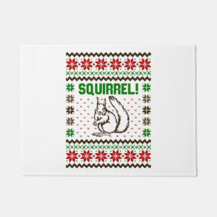 Squirrel Attacks The Griswold Family Ugly Sweater  Doormat